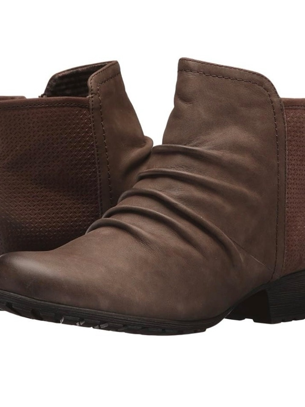 Rockport Brown Ruched Ankle Booties